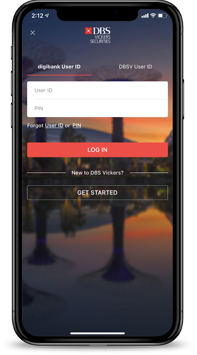Enter digibank User ID and PIN