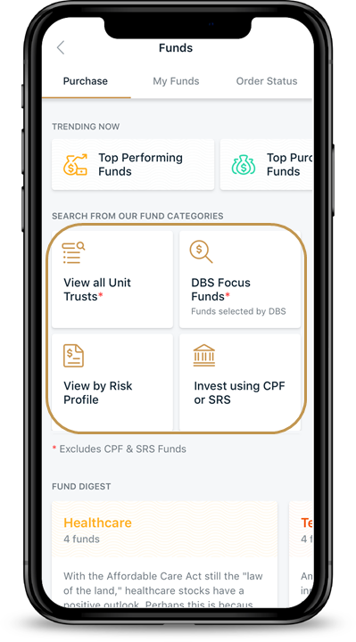 Search Funds by Categories